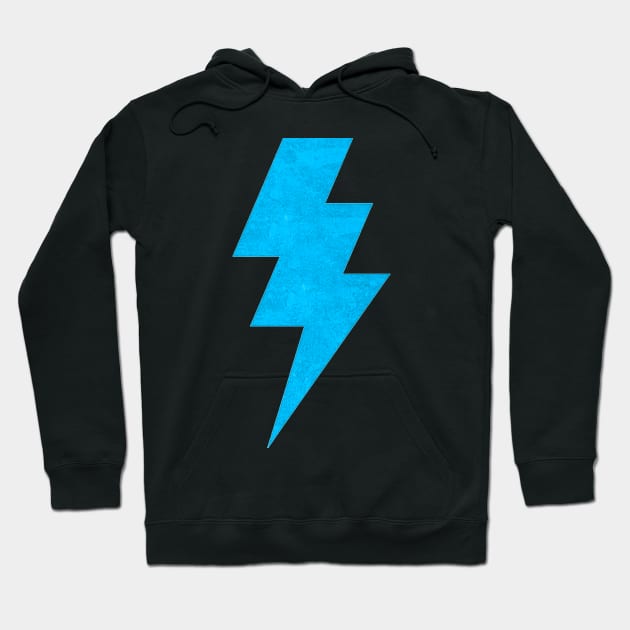 Lightning Bolt Blue Hoodie by Vin Zzep